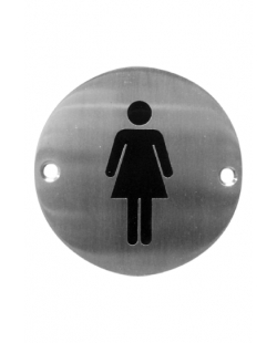 Ladies Washroom - Circle Type Sign Plate SP008